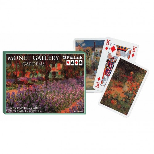 Carti de joc "Monet - Gardens", Piatnik (Austria), 2 pachete in cutie de lux Carti de joc "Monet - Gardens", Piatnik (Austria), 2 pachete in cutie de lux